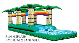 Slip n Slide Tropical 2 Lane Run n Splash