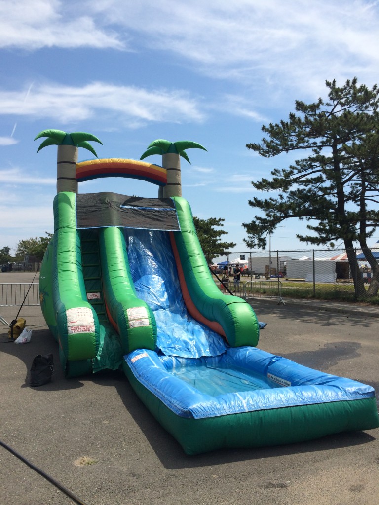 Tropical Back Yard Water Slide