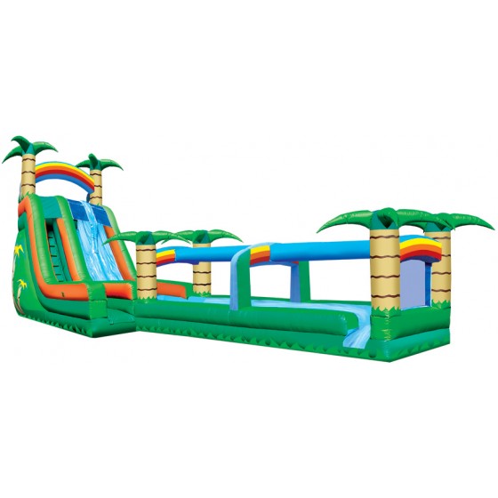 Tropical Dual Lane Slip & Water Slide Combo