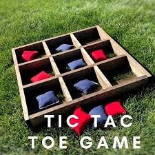 Tic tac toe yard game