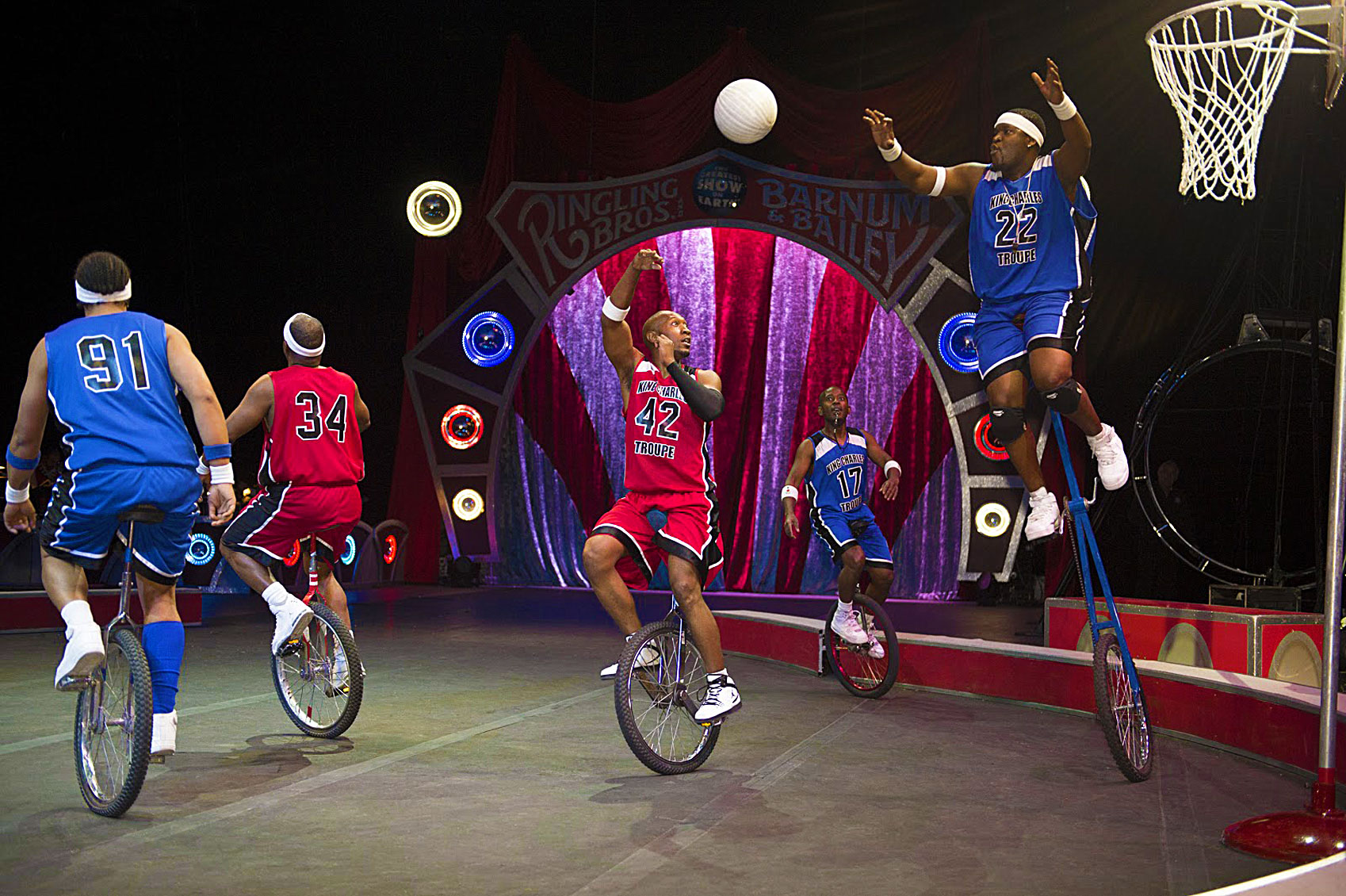 Basketball Unicycle Show