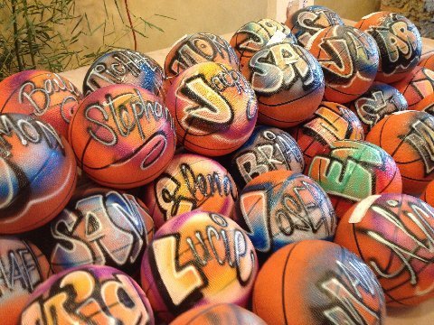 Air Brushed Sports Balls